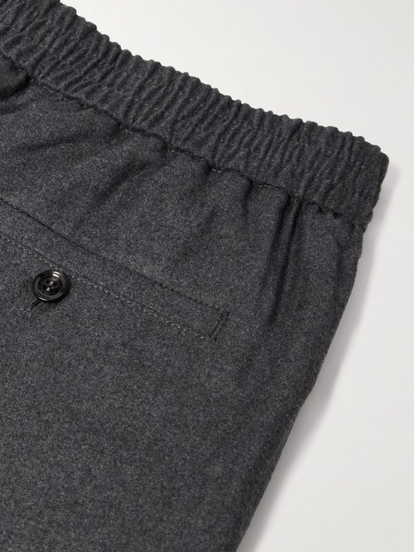 Tapered Cropped Brushed-Wool Suit Trousers - CU Tapered Cropped Brushed-Wool Suit Trousers - CU