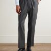 Tapered Cropped Brushed-Wool Suit Trousers - FR Tapered Cropped Brushed-Wool Suit Trousers - FR