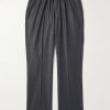 Tapered Cropped Brushed-Wool Suit Trousers Tapered Cropped Brushed-Wool Suit Trousers