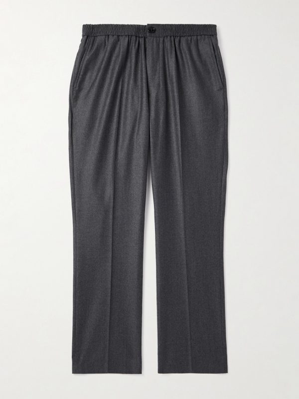 Tapered Cropped Brushed-Wool Suit Trousers Tapered Cropped Brushed-Wool Suit Trousers