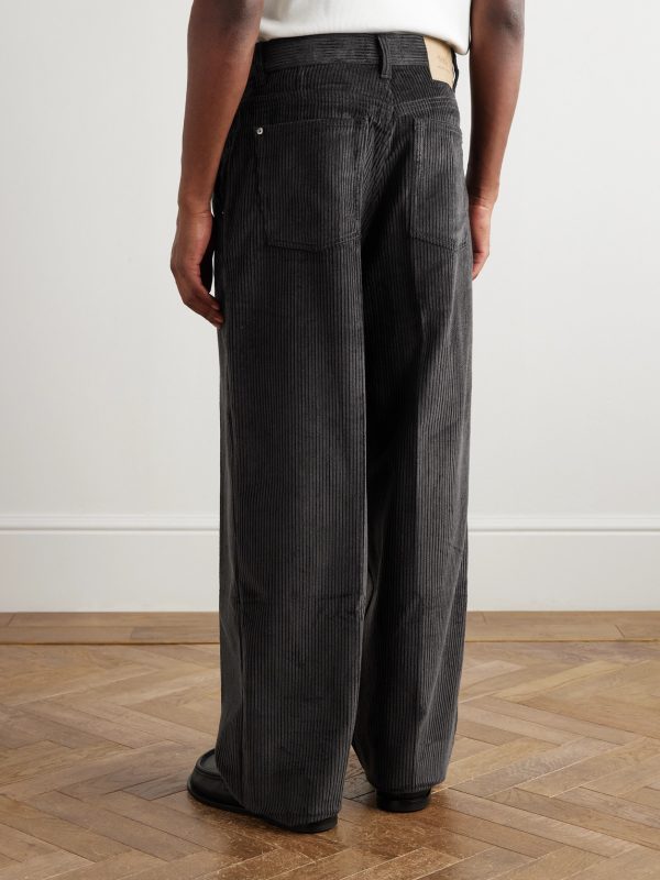 Wide-Leg Cotton-Corduroy Trousers - BK