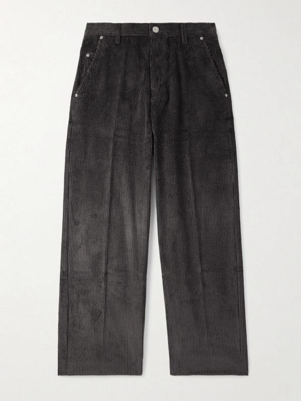 Wide-Leg Cotton-Corduroy Trousers