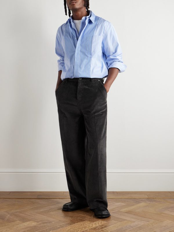 Wide-Leg Cotton-Corduroy Trousers - OU