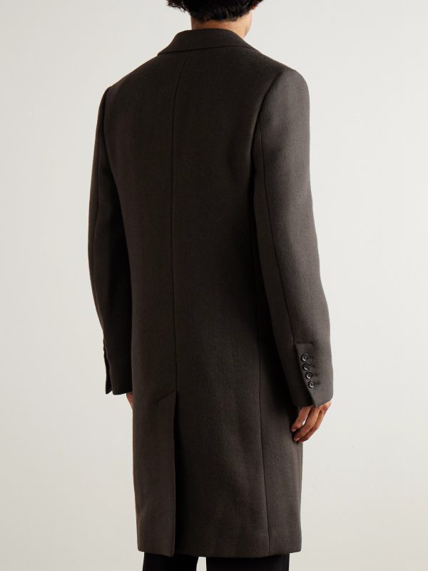 Boiled Wool-Gabardine Coat - BK