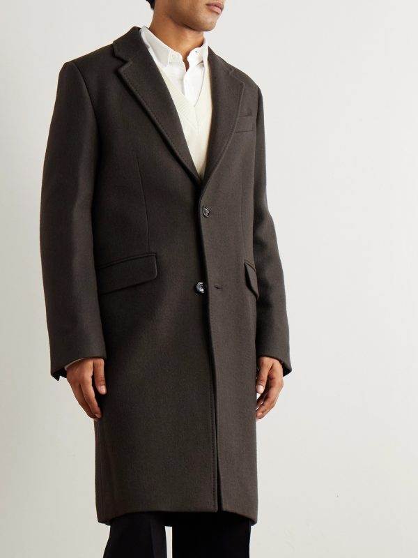 Boiled Wool-Gabardine Coat - FR