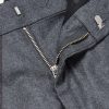 Virgin Wool-Flannel Straight-Leg Drawstring Trousers - E1 Virgin Wool-Flannel Straight-Leg Drawstring Trousers - E1