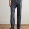 Virgin Wool-Flannel Straight-Leg Drawstring Trousers - FR Virgin Wool-Flannel Straight-Leg Drawstring Trousers - FR