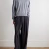 Logo-Embroidered Virgin Wool and Silk-Blend Sweatshirt - OU Logo-Embroidered Virgin Wool and Silk-Blend Sweatshirt - OU