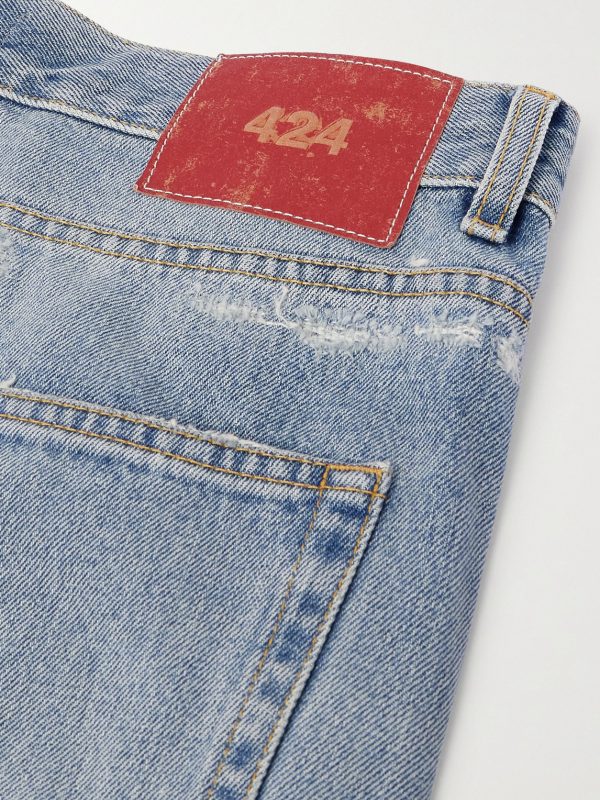 Straight-Leg Distressed Jeans - CU Straight-Leg Distressed Jeans - CU