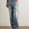 Straight-Leg Distressed Jeans - FR Straight-Leg Distressed Jeans - FR