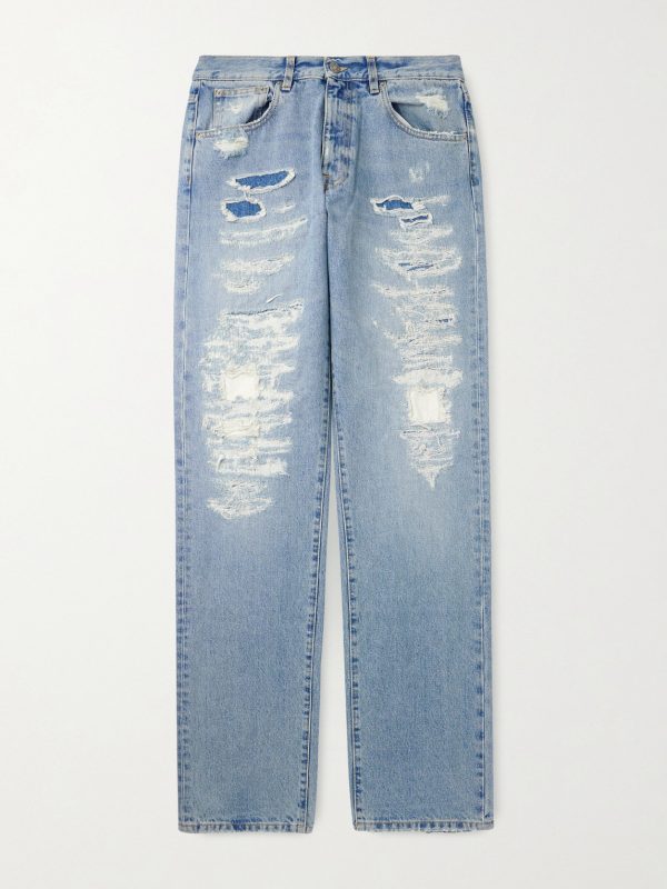 Straight-Leg Distressed Jeans Straight-Leg Distressed Jeans