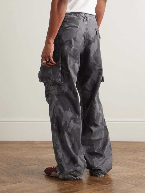 Straight-Leg Camouflage-Print Cotton-Ripstop Trousers - BK Straight-Leg Camouflage-Print Cotton-Ripstop Trousers - BK