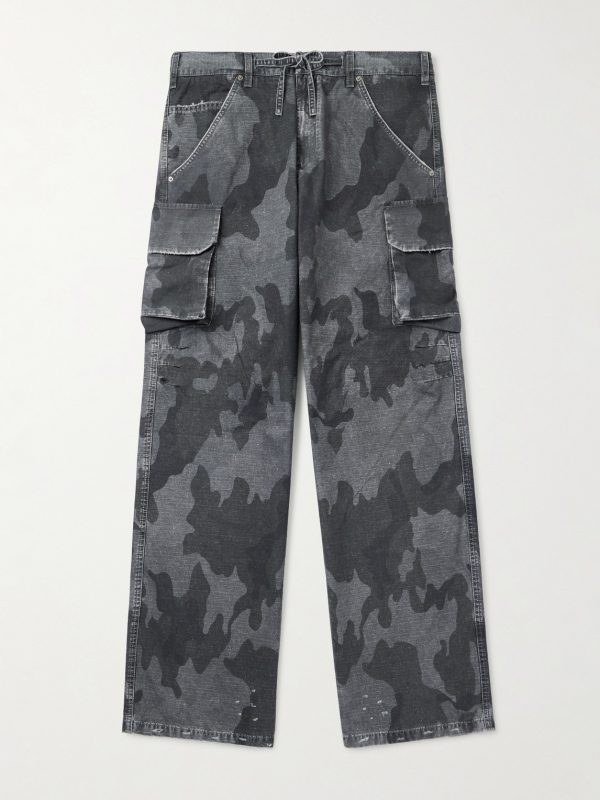 Straight-Leg Camouflage-Print Cotton-Ripstop Trousers Straight-Leg Camouflage-Print Cotton-Ripstop Trousers