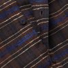 Embroidered Checked Cotton-Blend Flannel - CU Embroidered Checked Cotton-Blend Flannel - CU