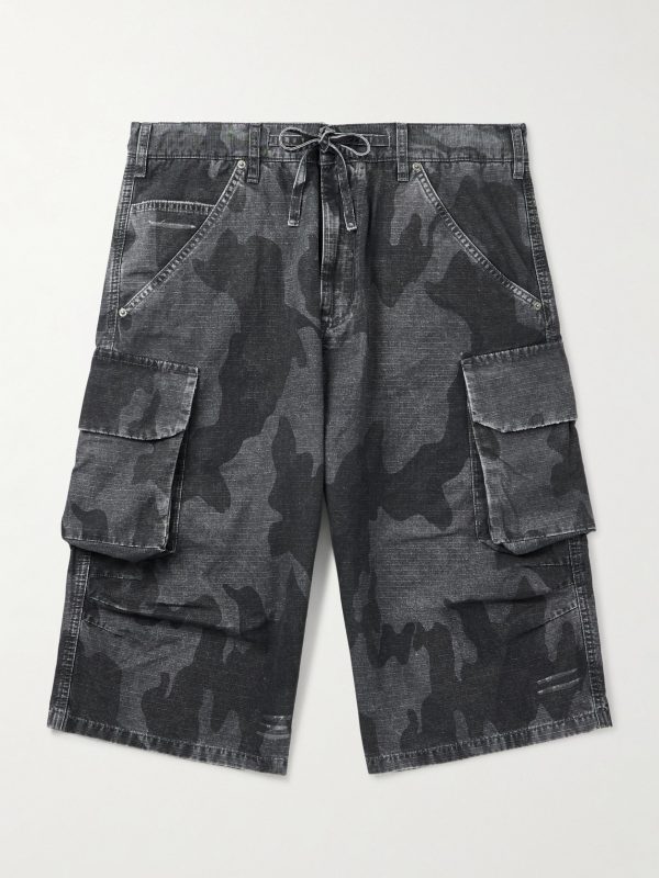 Straight-Leg Camouflage-Print Cotton-Ripstop Shorts Straight-Leg Camouflage-Print Cotton-Ripstop Shorts
