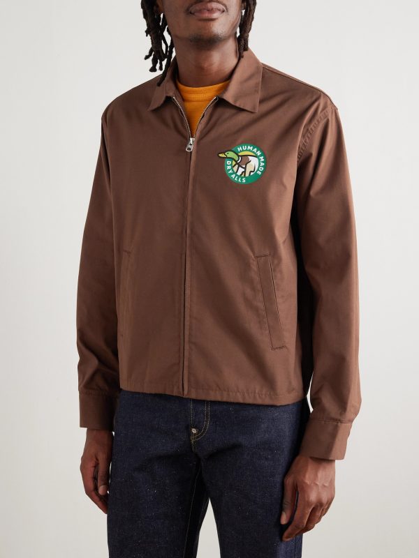 Drizzler Logo-Print Canvas Jacket - FR Drizzler Logo-Print Canvas Jacket - FR