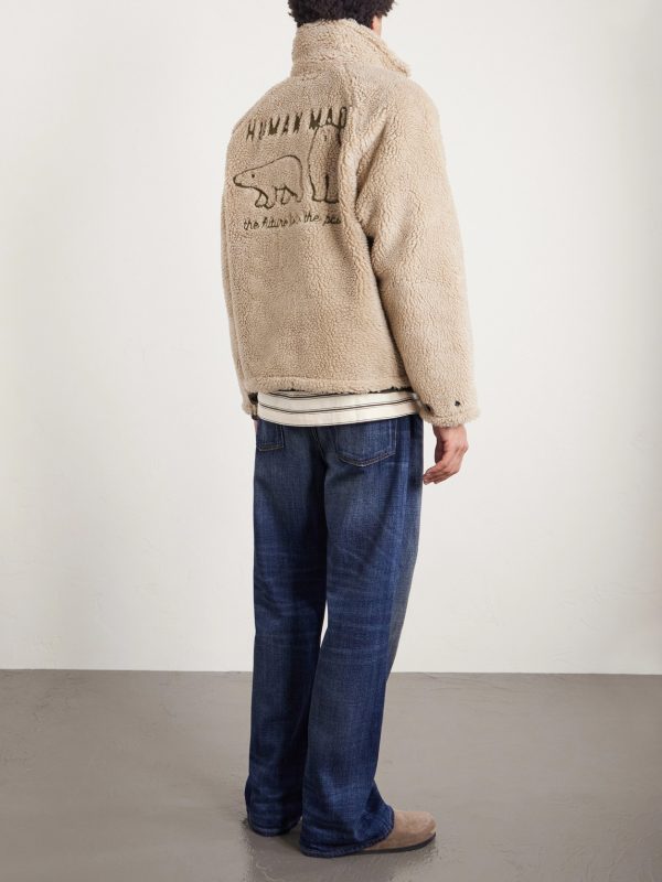 Shell-Trimmed Fleece Jacket - BK