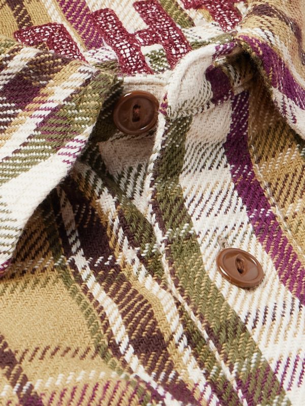 Logo-Appliquéd Checked Cotton Shirt - CU Logo-Appliquéd Checked Cotton Shirt - CU