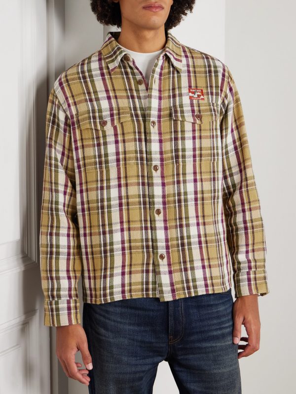 Logo-Appliquéd Checked Cotton Shirt - FR Logo-Appliquéd Checked Cotton Shirt - FR