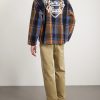 Logo-Embroidered Appliquéd Checked Fleece Sweater - BK Logo-Embroidered Appliquéd Checked Fleece Sweater - BK