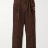 Wide-Leg Pleated Cotton-Corduroy Trousers