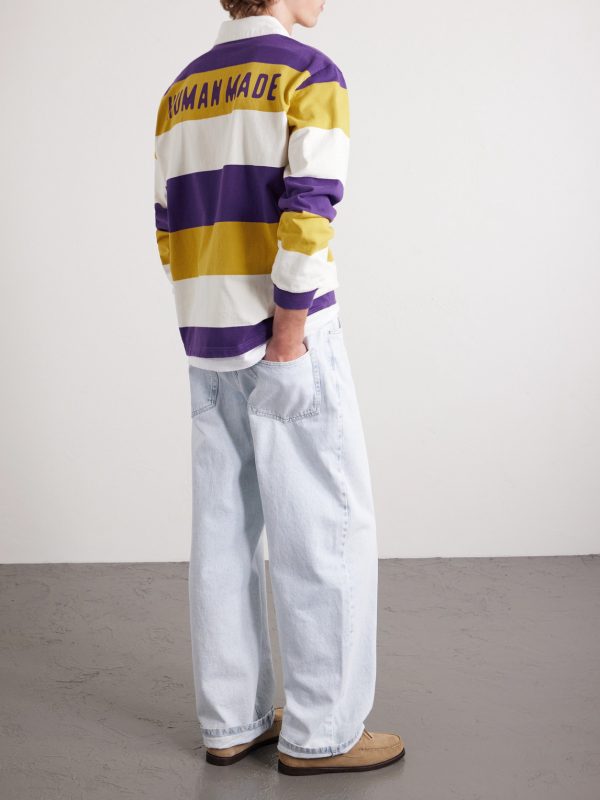 Logo-Appliquéd Striped Cotton-Jersey Polo Shirt - BK Logo-Appliquéd Striped Cotton-Jersey Polo Shirt - BK