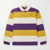 Logo-Appliquéd Striped Cotton-Jersey Polo Shirt Logo-Appliquéd Striped Cotton-Jersey Polo Shirt