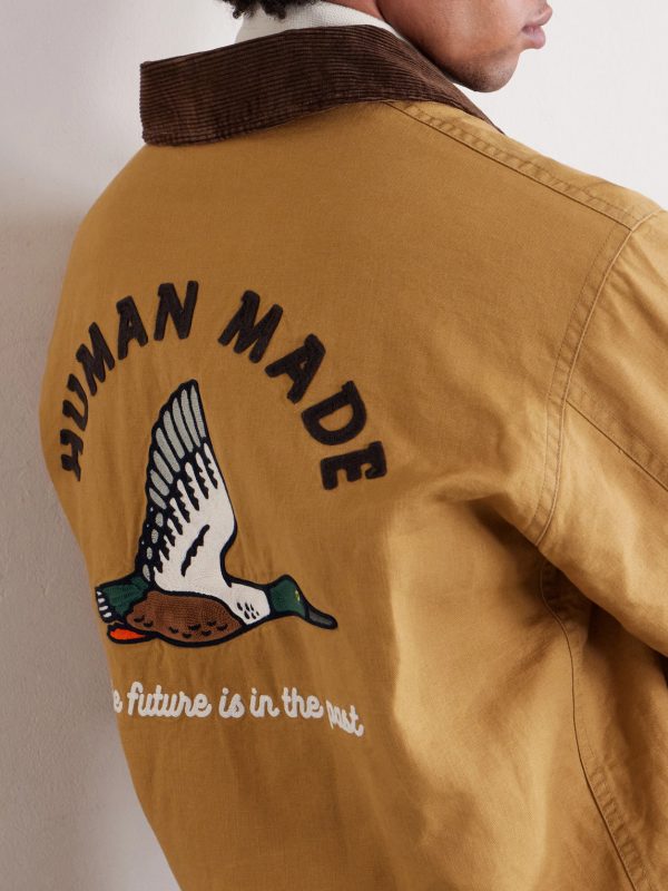 Hunting Corduroy-Trimmed Padded Cotton-Canvas Jacket - CU Hunting Corduroy-Trimmed Padded Cotton-Canvas Jacket - CU