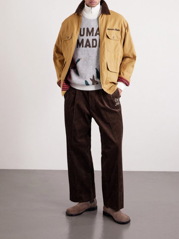 Hunting Corduroy-Trimmed Padded Cotton-Canvas Jacket - OU Hunting Corduroy-Trimmed Padded Cotton-Canvas Jacket - OU