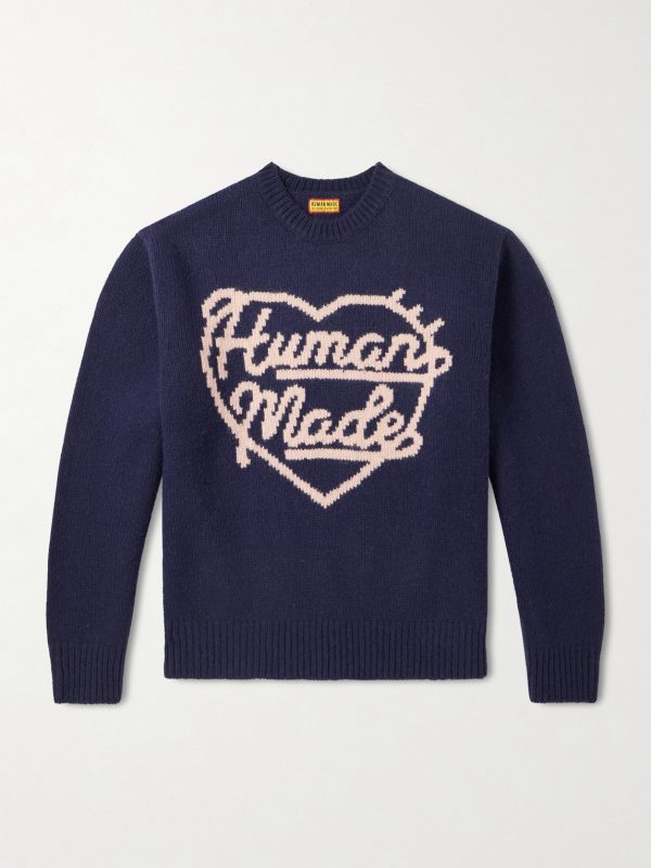 Logo-Intarsia Wool-Blend Sweater