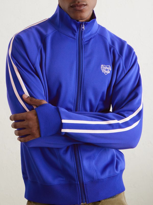 Logo-Embroidered Striped Tech-Jersey Track Jacket - CU Logo-Embroidered Striped Tech-Jersey Track Jacket - CU
