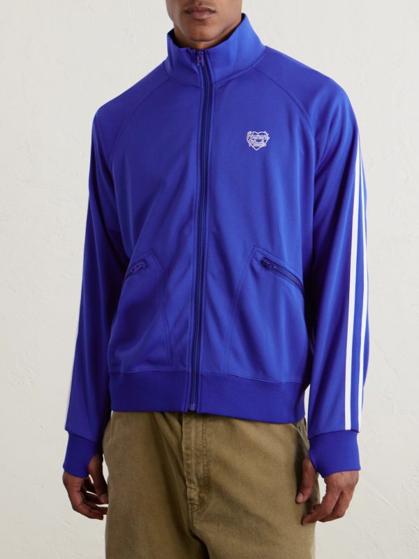 Logo-Embroidered Striped Tech-Jersey Track Jacket - FR Logo-Embroidered Striped Tech-Jersey Track Jacket - FR