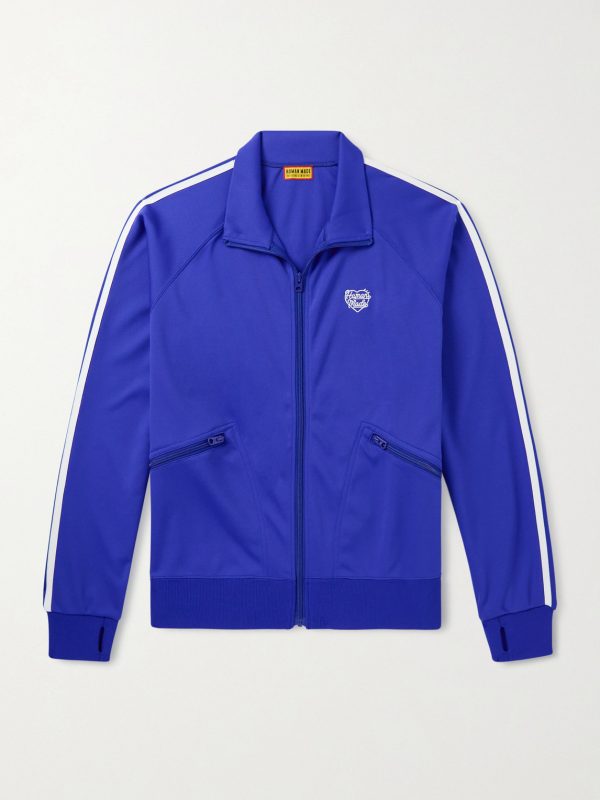 Logo-Embroidered Striped Tech-Jersey Track Jacket Logo-Embroidered Striped Tech-Jersey Track Jacket