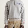 Logo-Print Cotton-Jersey Half-Zip Sweatshirt - FR Logo-Print Cotton-Jersey Half-Zip Sweatshirt - FR