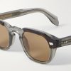 Round-Frame Acetate and Silver-Tone Sunglasses - CU Round-Frame Acetate and Silver-Tone Sunglasses - CU