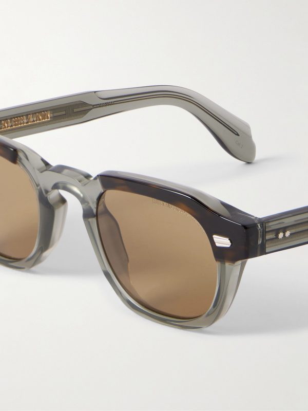 Round-Frame Acetate and Silver-Tone Sunglasses - CU Round-Frame Acetate and Silver-Tone Sunglasses - CU