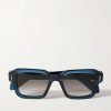 + The Great Frog Square-Frame Acetate and Silver-Tone Sunglasses