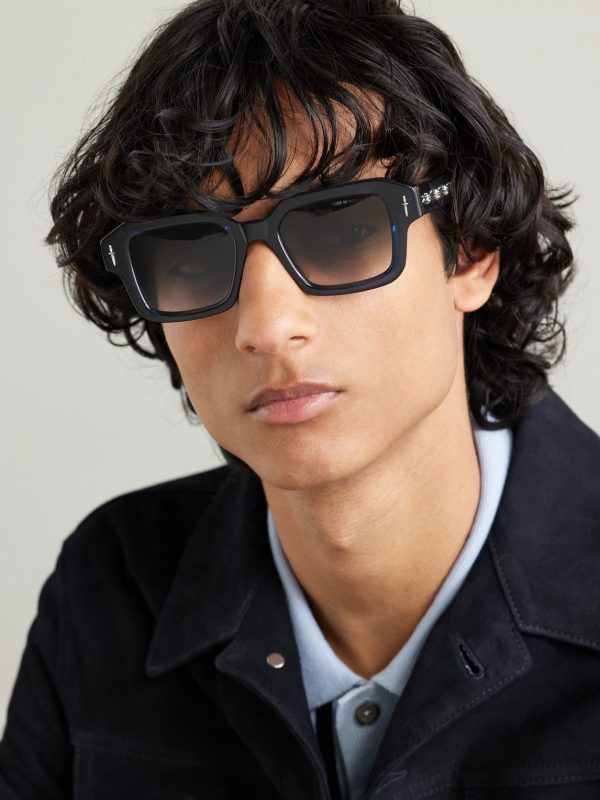 + The Great Frog Square-Frame Acetate and Silver-Tone Sunglasses - OU