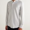 Excursionist Flex Slim-Fit Striped Cotton-Blend Shirt - FR