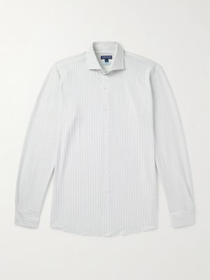 Excursionist Flex Slim-Fit Striped Cotton-Blend Shirt