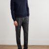 Tapered Pleated Virgin Wool-Flannel Drawstring Trousers - OU