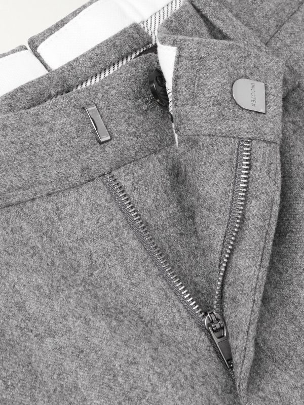 Straight-Leg Pleated Wool-Blend Flannel Suit Trousers - E1 Straight-Leg Pleated Wool-Blend Flannel Suit Trousers - E1