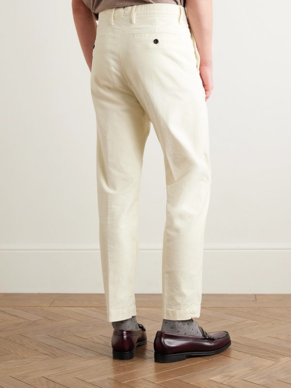 Slim-Fit Cotton-Blend Twill Trousers - BK Slim-Fit Cotton-Blend Twill Trousers - BK