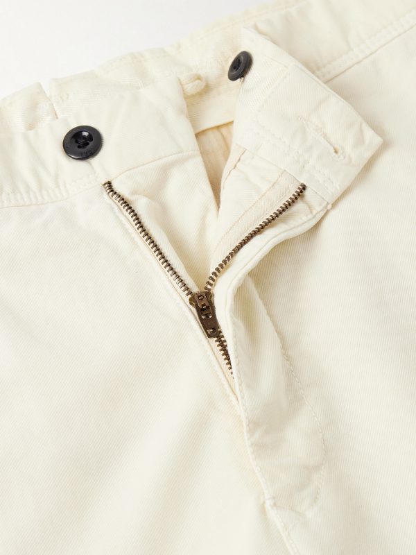 Slim-Fit Cotton-Blend Twill Trousers - E1 Slim-Fit Cotton-Blend Twill Trousers - E1