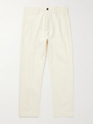 Slim-Fit Cotton-Blend Twill Trousers