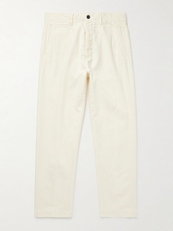Slim-Fit Cotton-Blend Twill Trousers Slim-Fit Cotton-Blend Twill Trousers