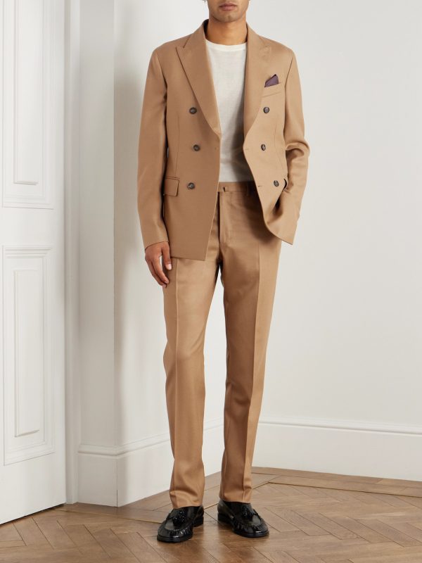 Slim-Fit Wool and Cashmere-Blend Twill Suit Trousers - OU Slim-Fit Wool and Cashmere-Blend Twill Suit Trousers - OU