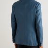 Slim-Fit Wool-Blend Flannel Blazer - BK Slim-Fit Wool-Blend Flannel Blazer - BK