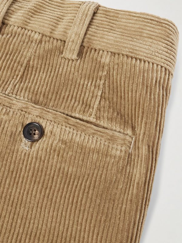 Straight-Leg Cotton-Blend Corduroy Trousers - CU