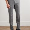 Slim-Fit Tapered Virgin Wool-Blend Houndstooth Trousers - FR